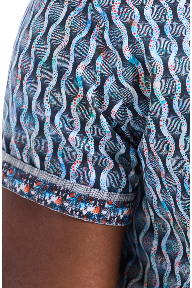 Codnor Short Sleeve Cotton Button-Up Shirt, Alternate, color, BLUE MULTI