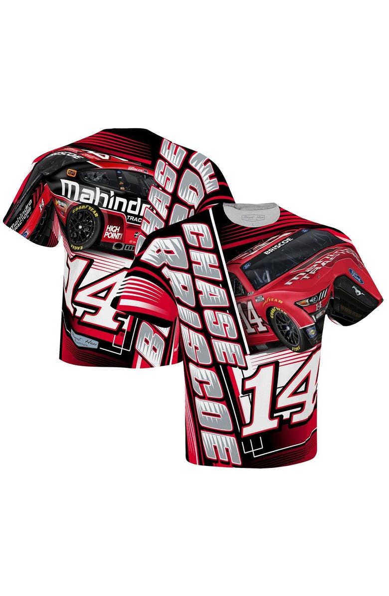 STEWART-HAAS RACING Men's Stewart-Haas Racing Team Collection White Chase Briscoe Haas Tooling Sublimated Dynamic Total Print T-Shirt, Main, color, 