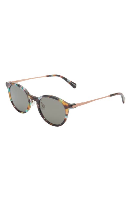 Eyebobs Golden Age 45mm Small Polarized Round Sunglasses In Rainbow Tortoise/gold