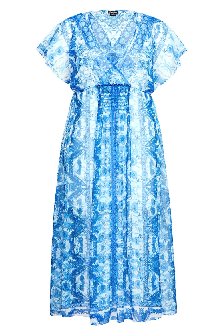 Mykonos Midi Dress, Alternate, color, MYKONOS