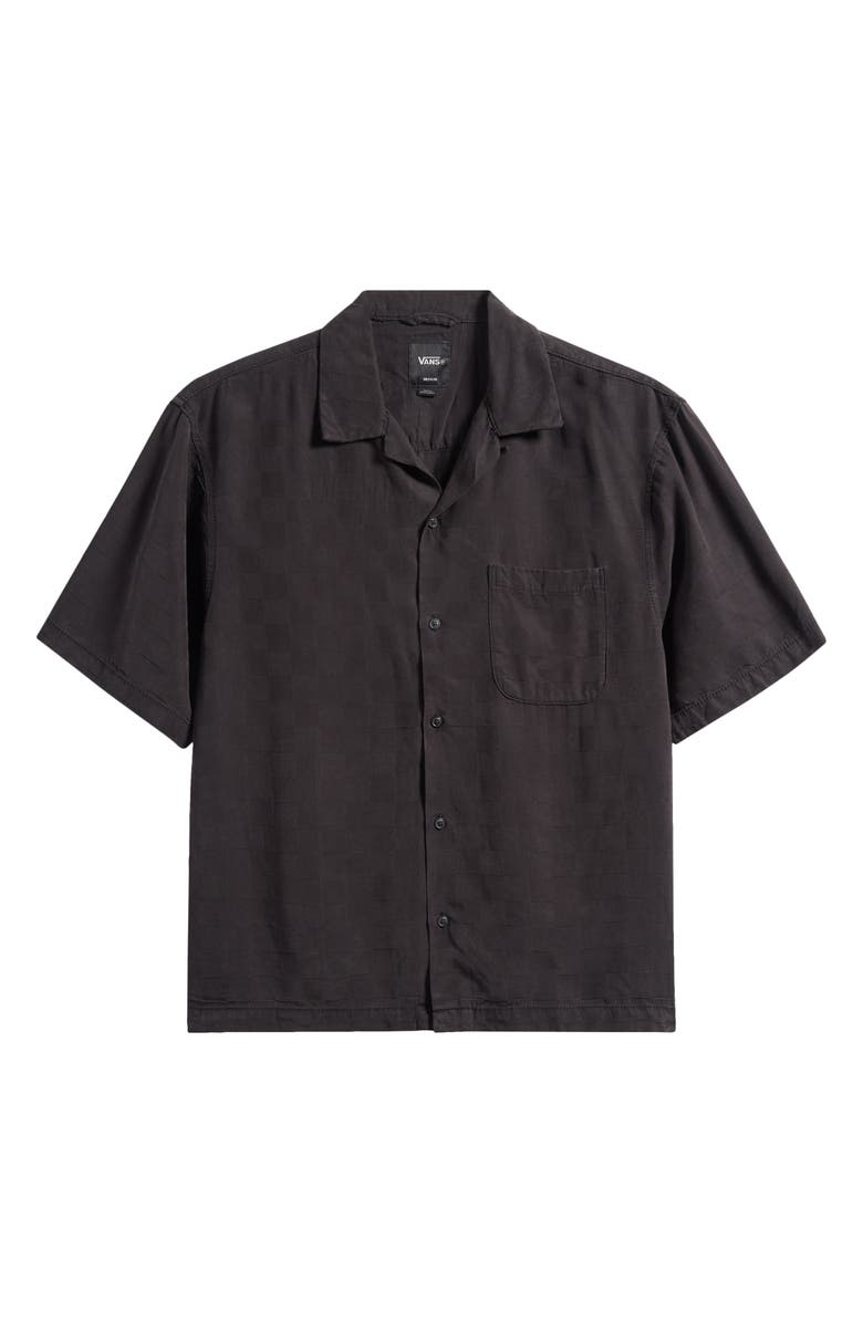 Vans Van Doren Check Button-Up Camp Shirt, Main, color, Black