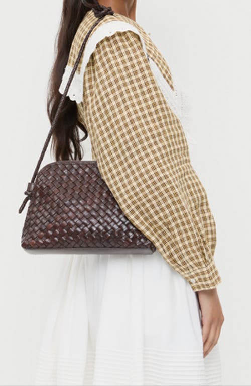 Loeffler Randall Mallory Woven Leather Crossbody Bag In Brown