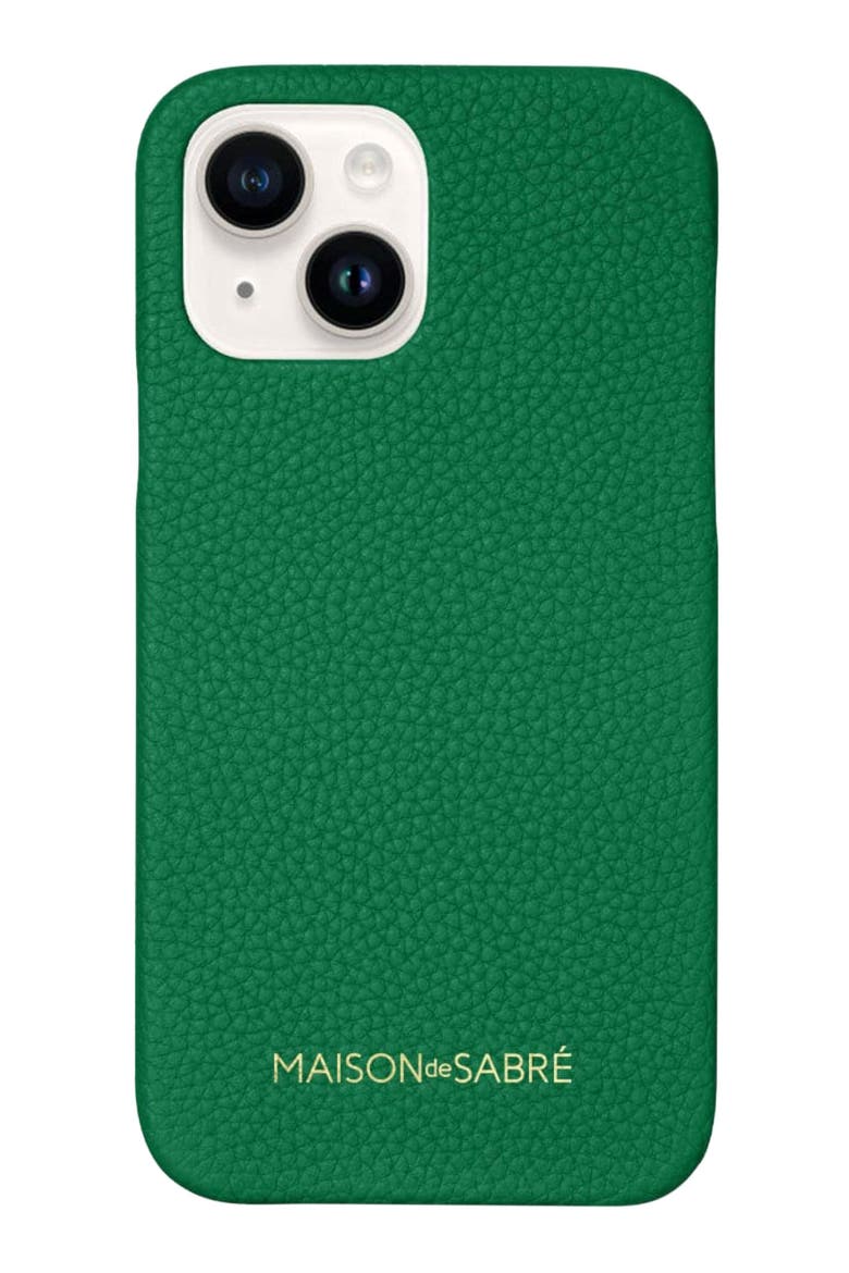 Leather Phone Case, Main, color, Emerald Green