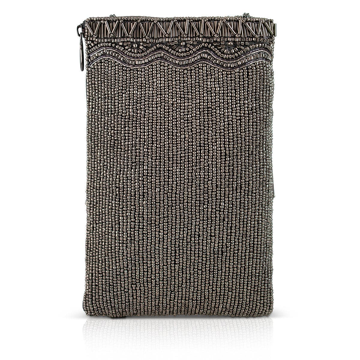 Mary Frances Accessories True Pewter Crossbody Phone Bag, Alternate, color, Pewter