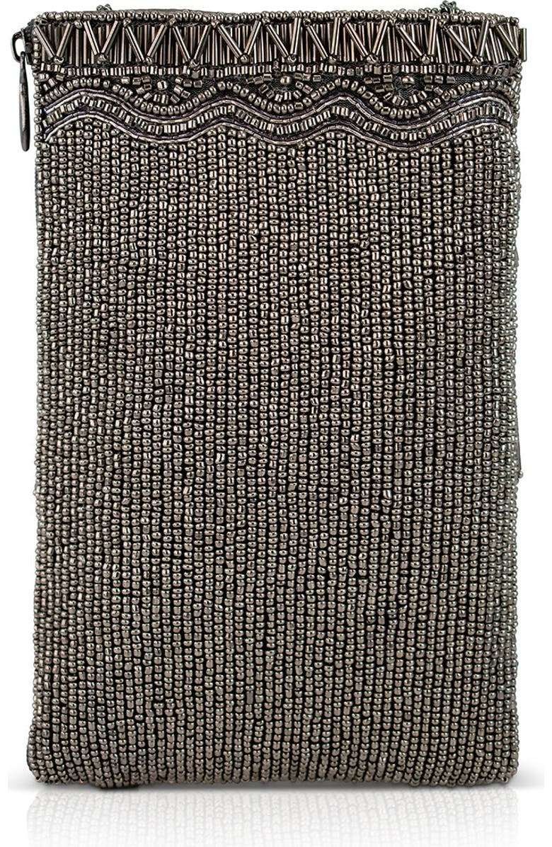 Mary Frances Accessories True Pewter Crossbody Phone Bag, Alternate, color, Pewter