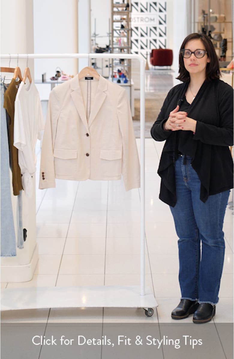 Linen Blend Shrunken Blazer, sales video thumbnail