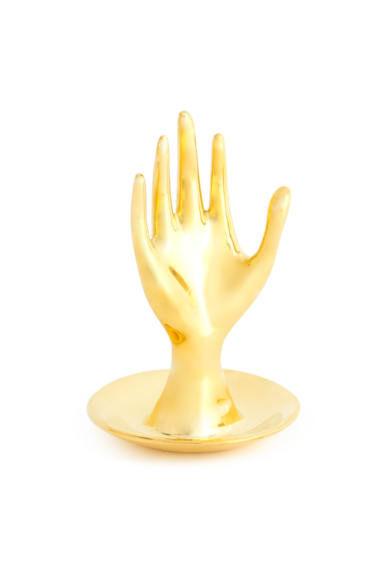 Brass Hand Ring Holder, Main, color, Gold
