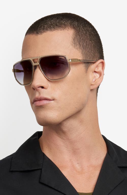 Carrera Eyewear 61mm Gradient Geometric Square Sunglasses In Grey/grey Sf Gd Sp
