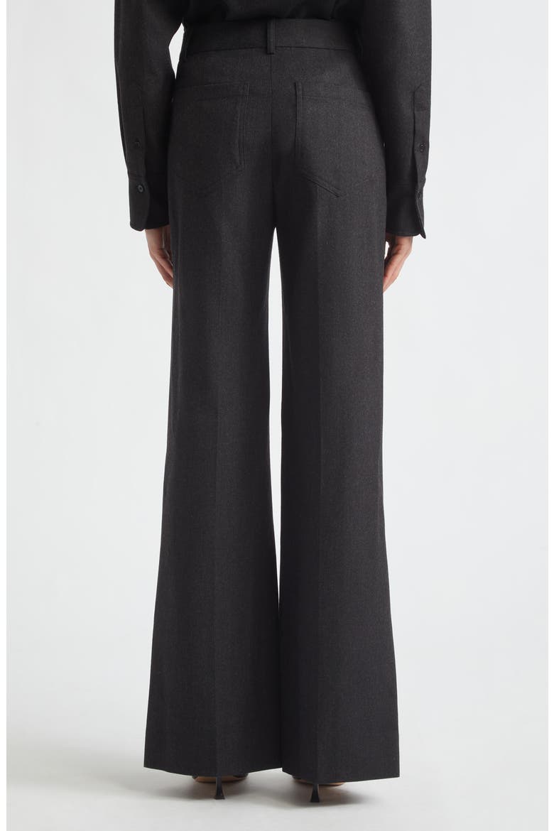 Alina High Waist Wool Flare Trousers, Alternate, color, DARK GREY MELANGE
