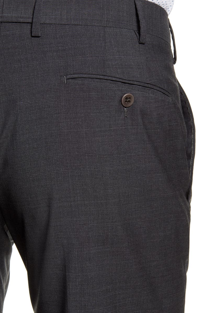 Zanella Parker Flat Front Plaid Wool Dress Pants, Alternate, color,