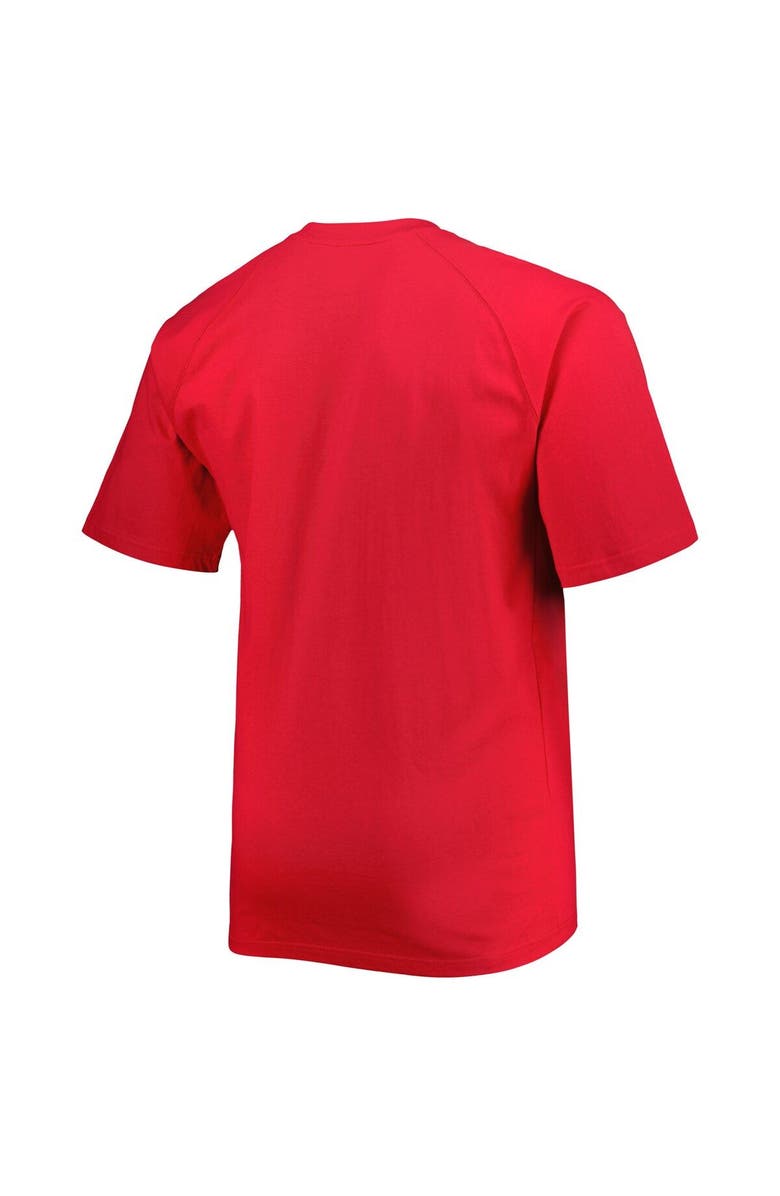 PROFILE Men's Scarlet Nebraska Huskers Big & Tall Raglan T-Shirt, Alternate, color, 