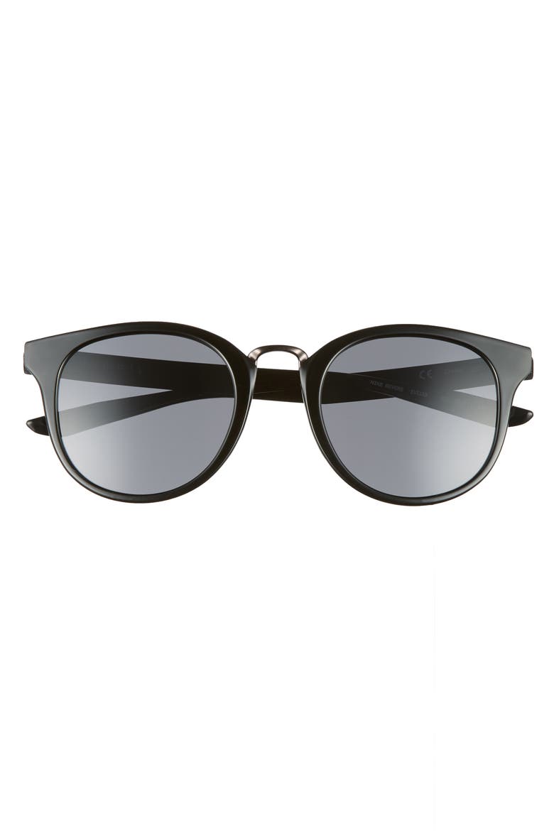 Revere 51mm Round Sunglasses, Alternate, color, BLACK/DARK GREY