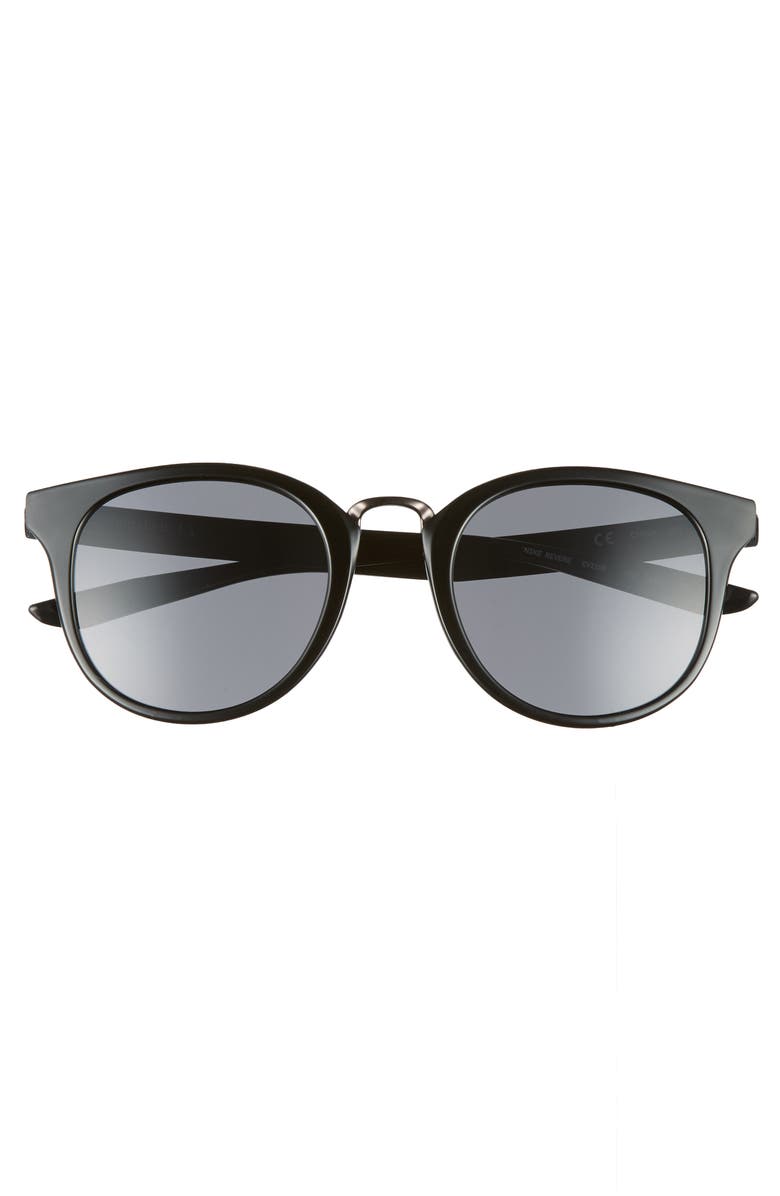 Nike Revere 51mm Round Sunglasses, Alternate, color, Black/ Dark Grey