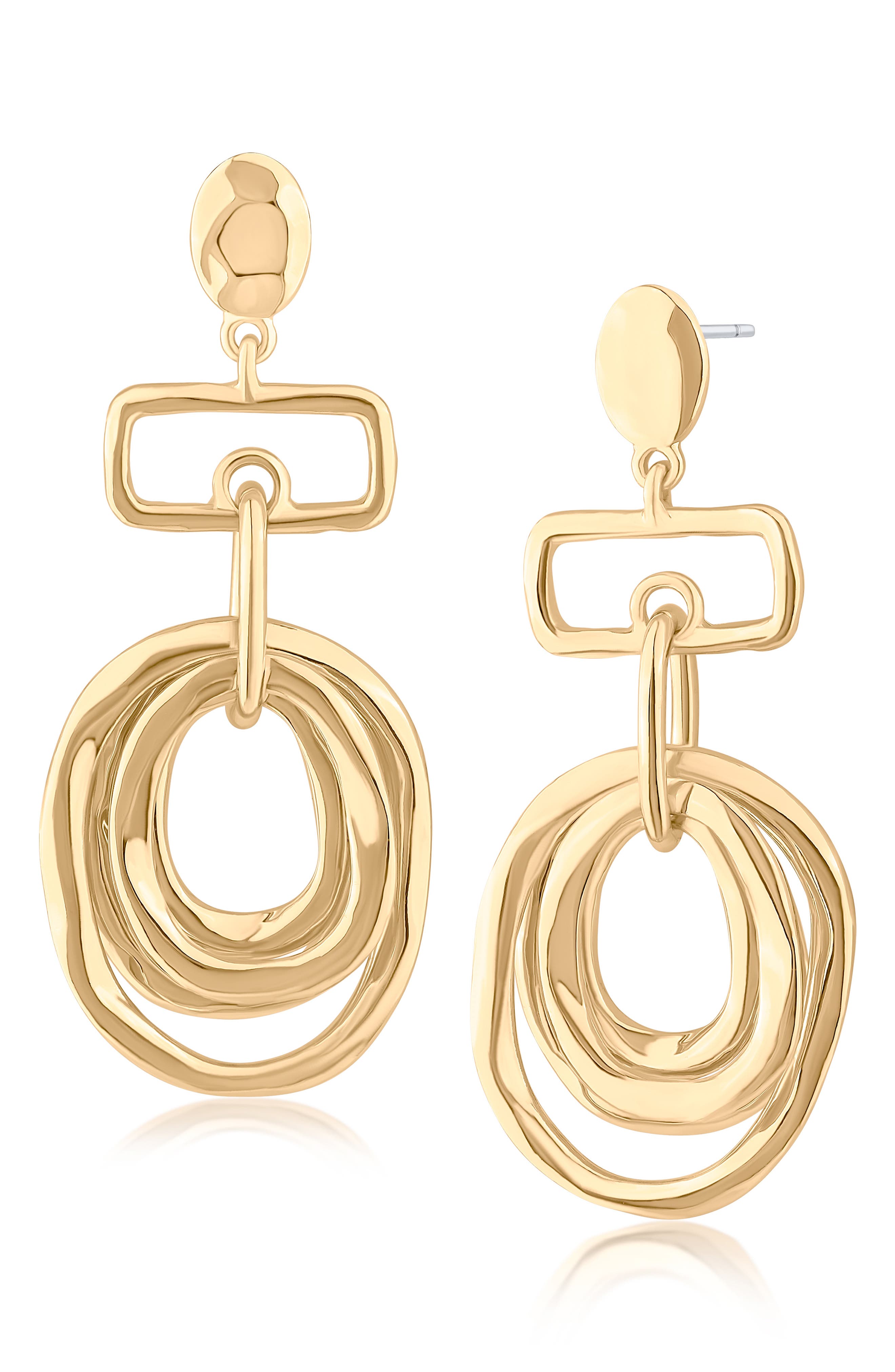 JARDIN Circular Orbital Drop Earrings