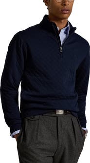 Polo Ralph Lauren Microquilted Double Knit Quarter Zip Pullover