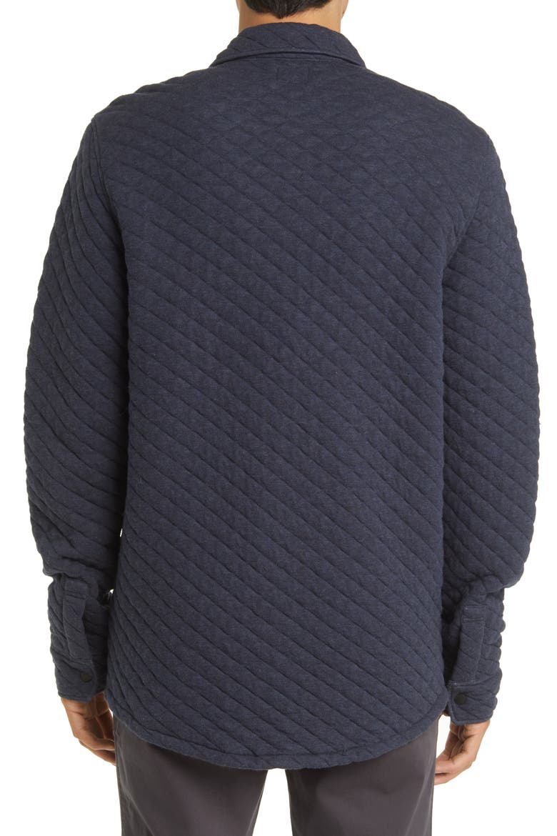 Epic Cotton Blend Quilted Shirt Jacket, Alternate, color, NAVY MELANGE