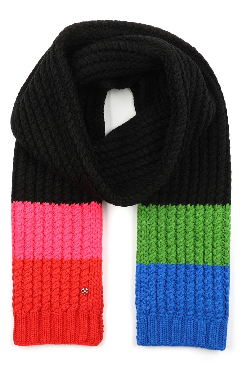 Kate Spade New York marble cable knit scarf, Main, color, 