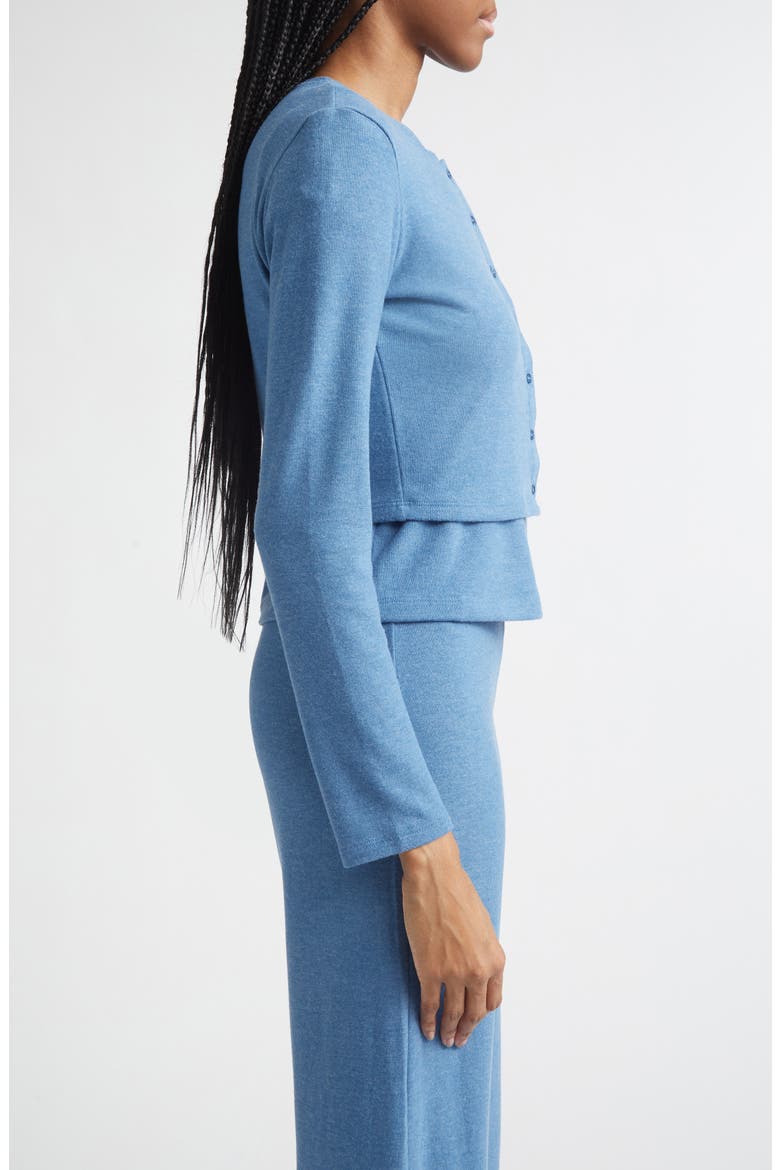 Lauren Crop Cardigan, Alternate, color, BLEUET MELANGE