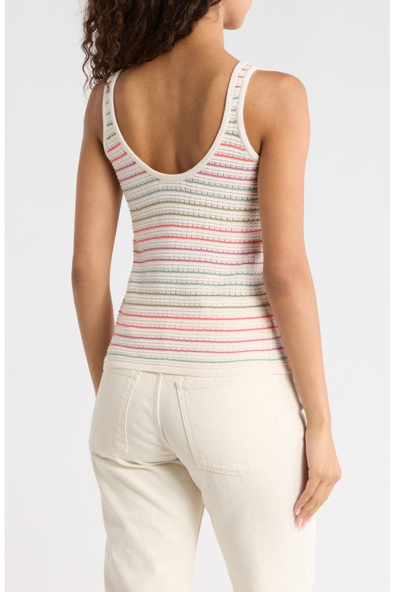 Siena Stripe Cotton Pointelle Sweater Tank, Alternate, color, STRIPE MULTI