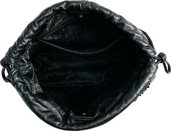 Kensington Drawstring Quilted Leather Shoulder Bag