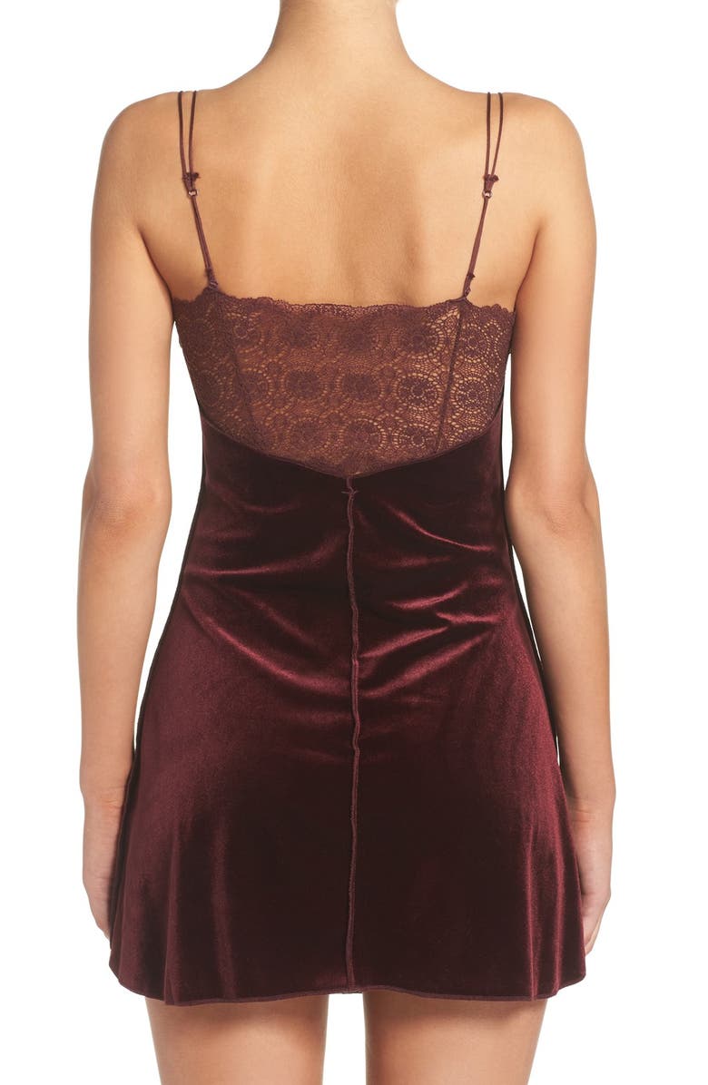 Free People 'Yasmine' Velvet Slip, Alternate, color, 