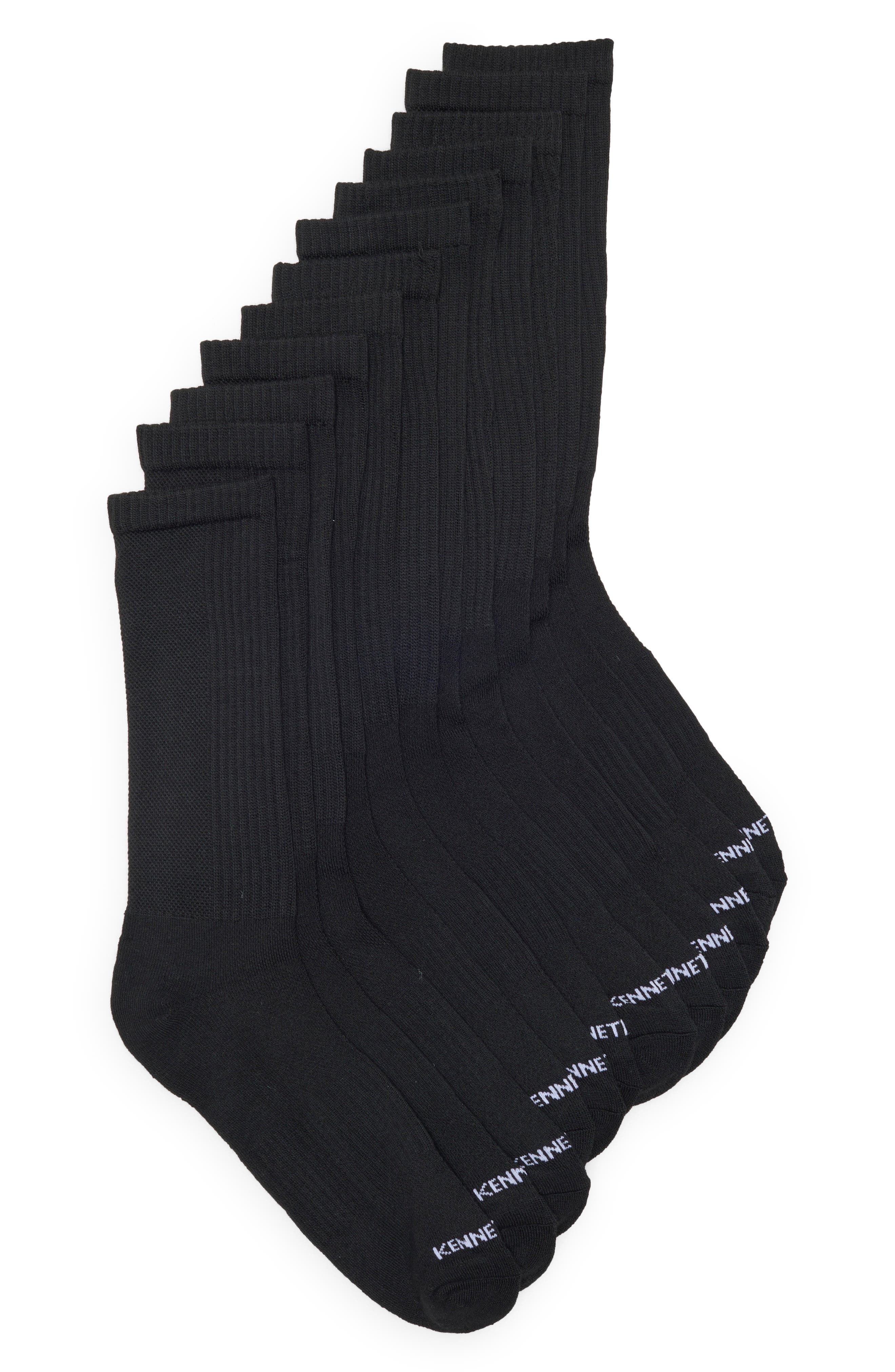 6-Pack Cushioned Crew Length Socks
