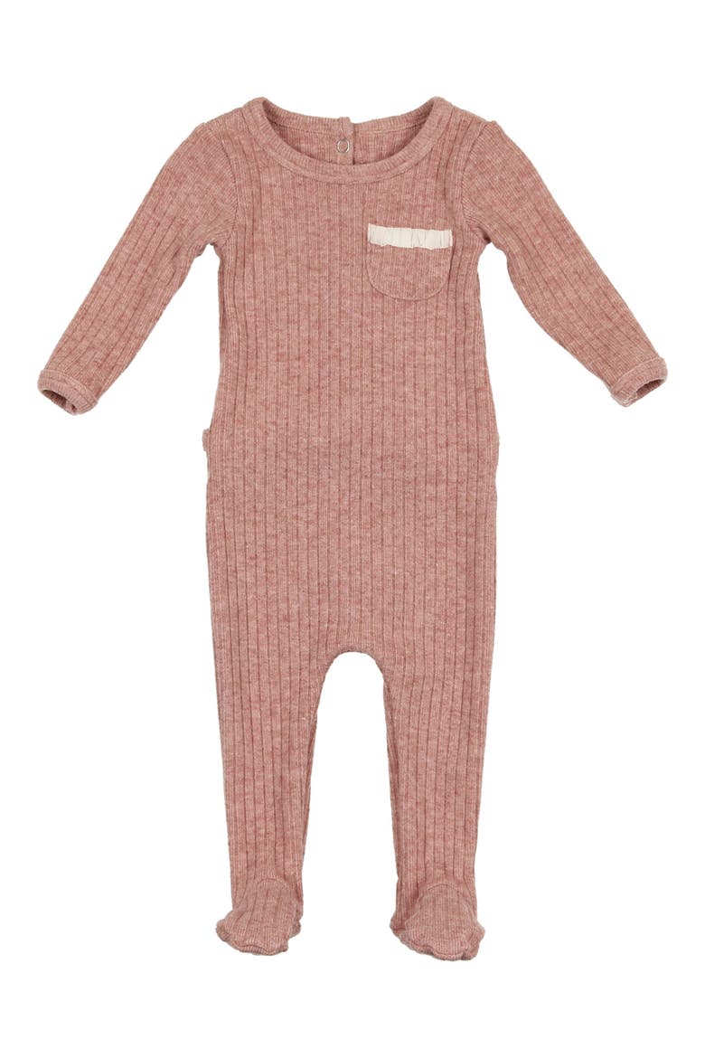 Pocket Ribbed Footie, Main, color, MAUVE