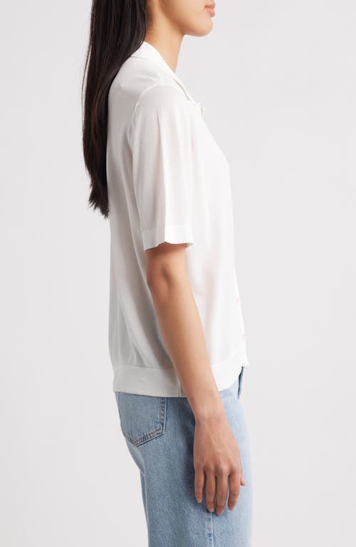 Shop Mavi Jeans Button-up Polo Sweater In Antique White