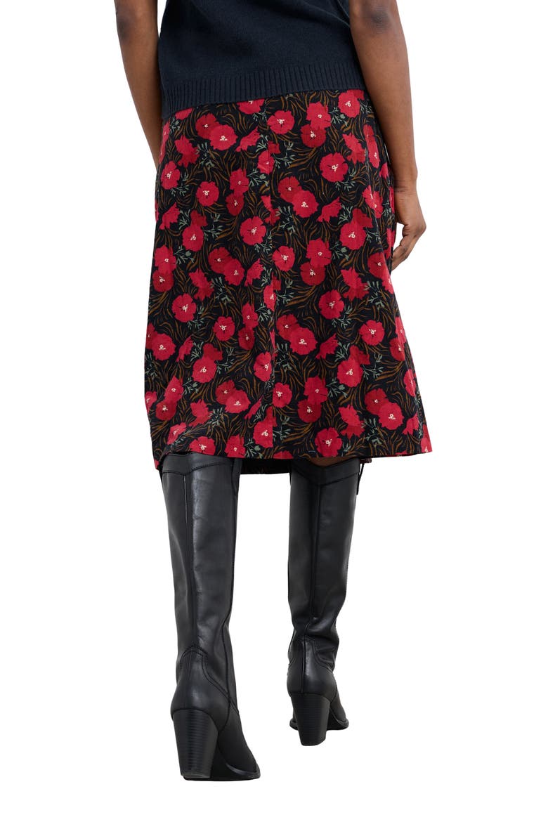 Forest View Organic Cotton Corduroy A-Line Skirt, Alternate, color, GRASS MEADOW MARITIME