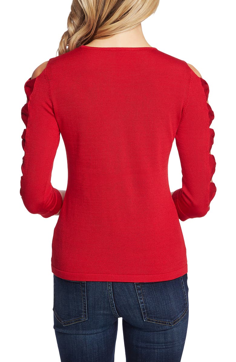 CeCe Bow Sleeve Crewneck Sweater, Alternate, color, 