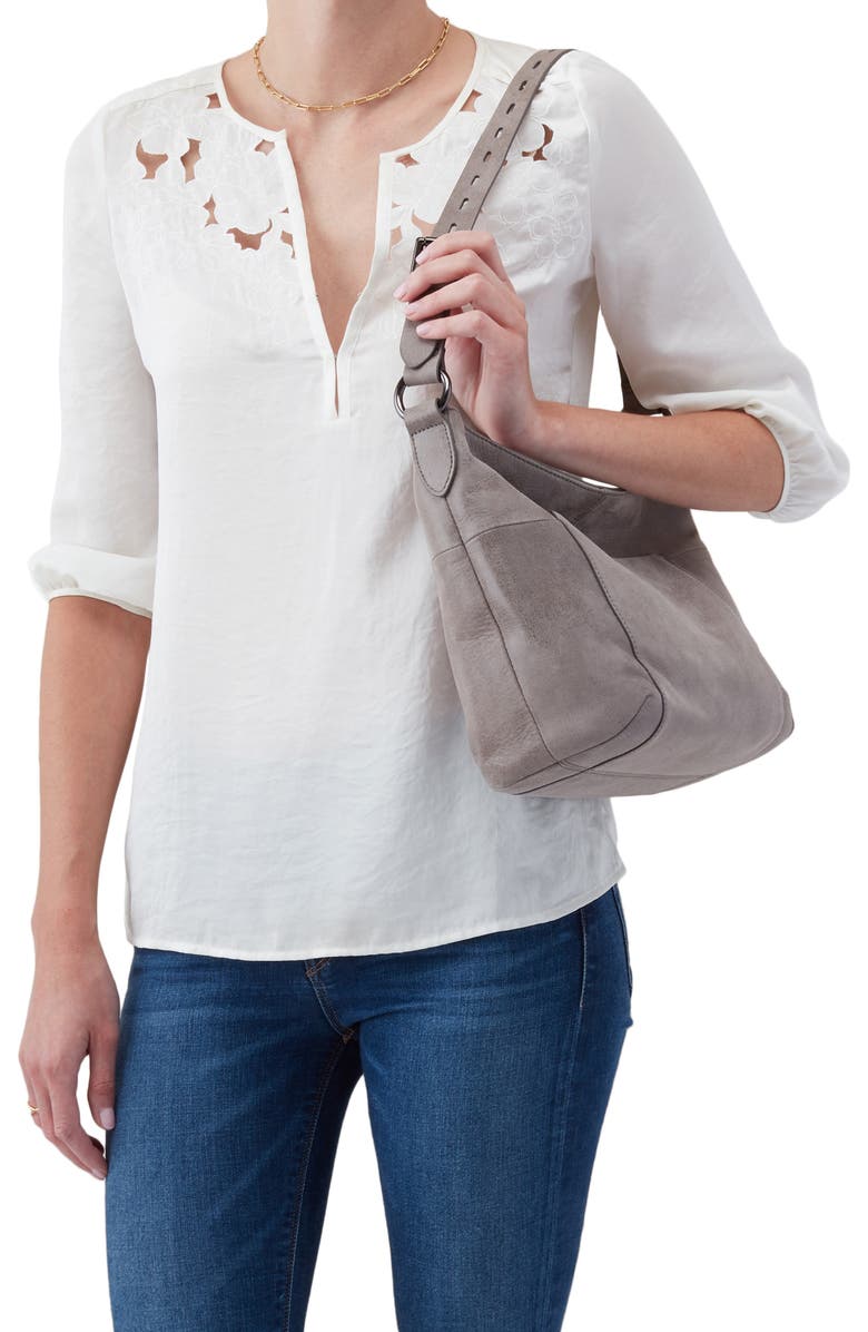 HOBO Charlie Shoulder Bag, Alternate, color, Titanium