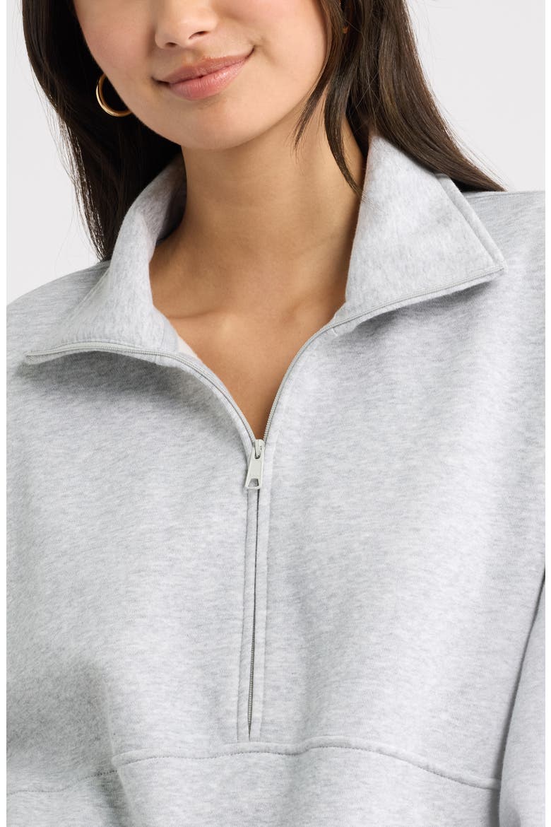 Half Zip Sweatshirt, Alternate, color, GREY SOFT HEATHER