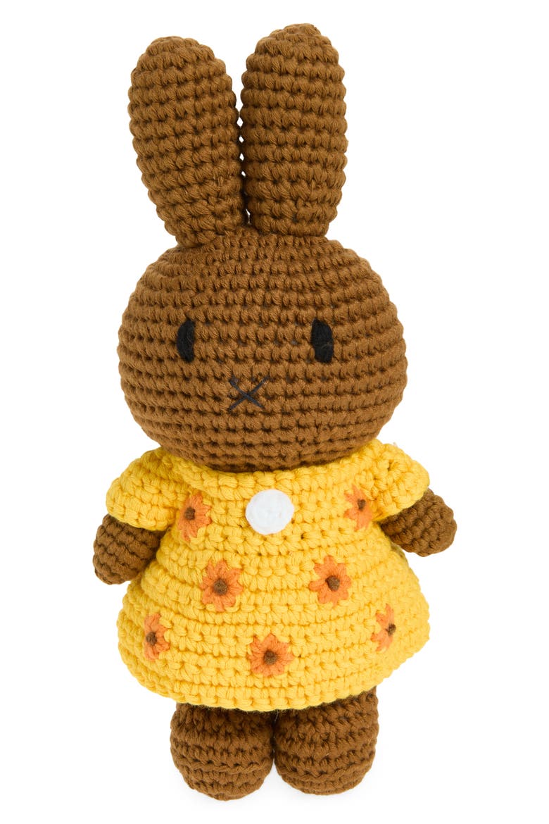 Melanie & Her Van Gogh Sunflowers Dress Crocheted Stuffed Animal, Main, color, YELLOW