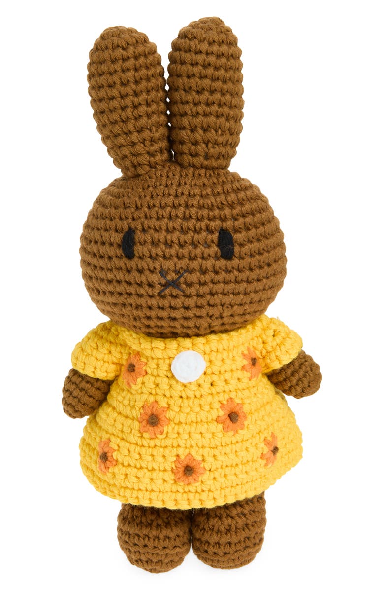 Just Dutch Melanie & Her Van Gogh Sunflowers Dress Crocheted Stuffed Animal, Main, color, 