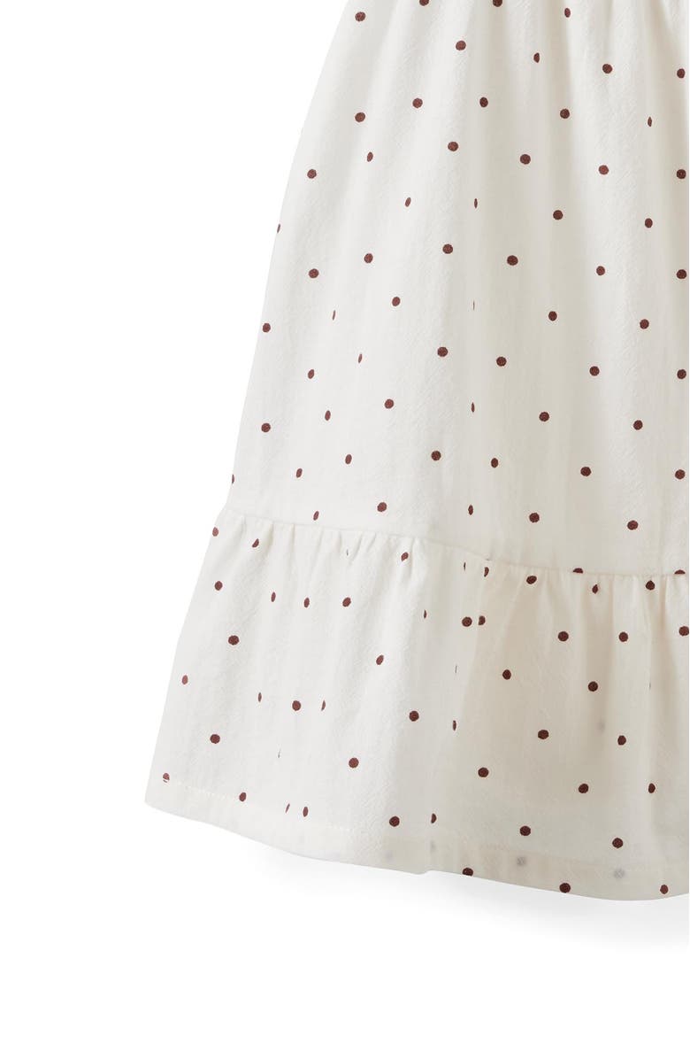Cotton On Kids Kid's Penelope Short Sleeve Dress, Alternate, color, Dark Vanilla Bordeaux Spot