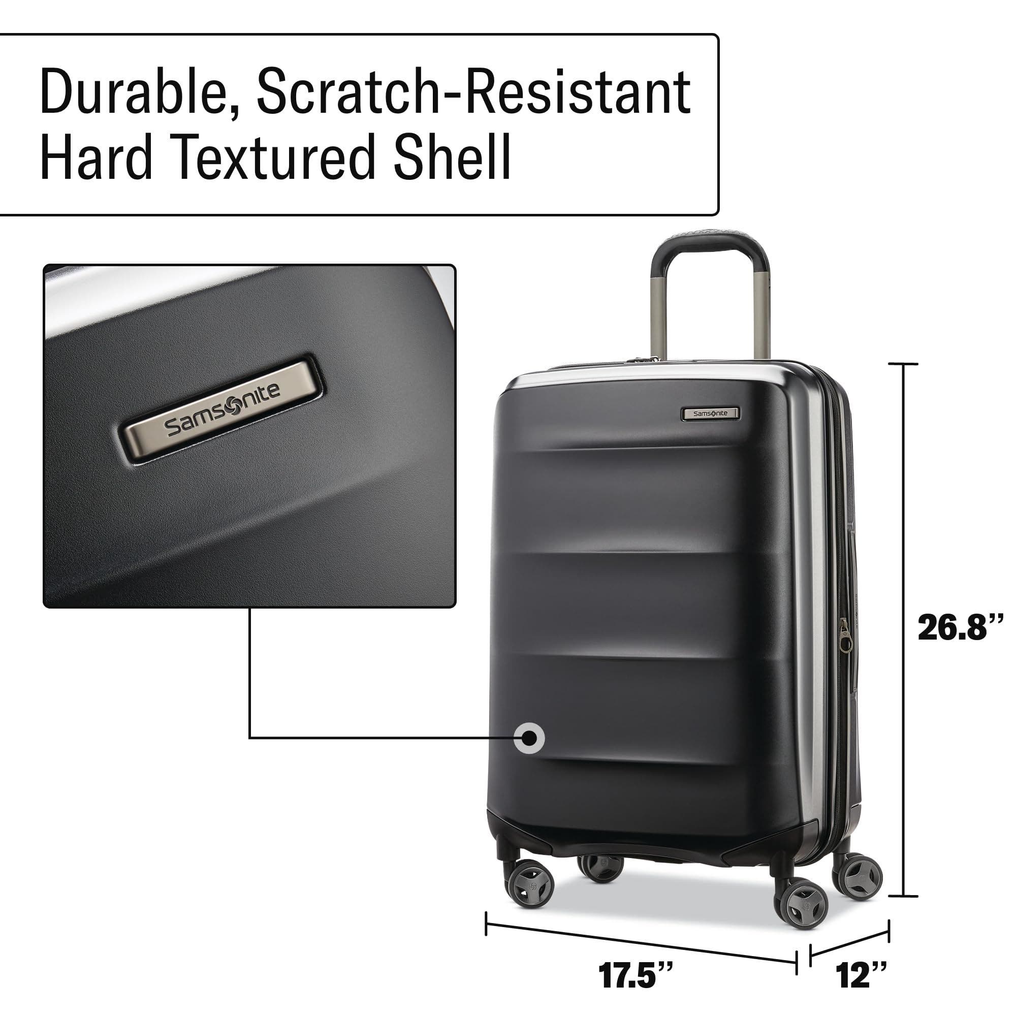 Samsonite Octiv Hardside Spinner Carry-On Luggage, Alternate, color, Stealth Black