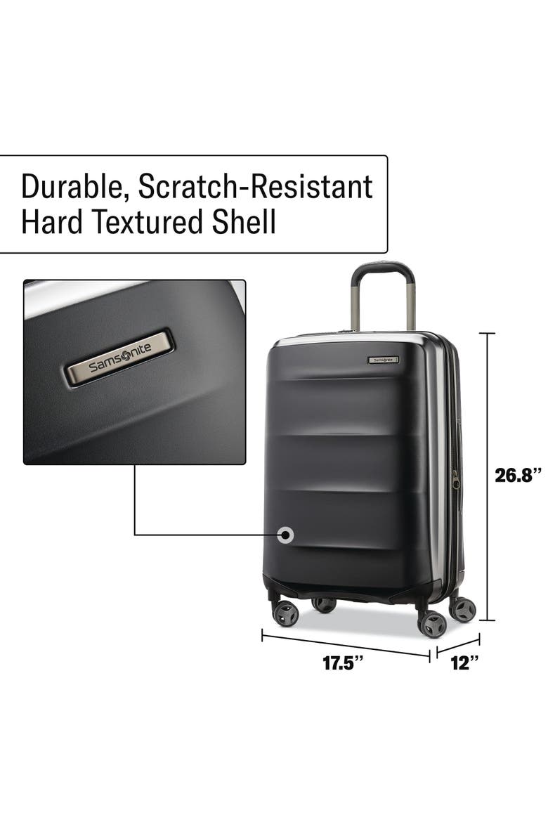 Octiv Hardside Spinner Carry-On Luggage, Alternate, color, STEALTH BLACK