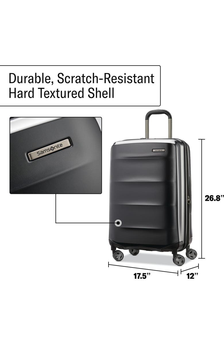 Samsonite Octiv Hardside Spinner Carry-On Luggage, Alternate, color, Stealth Black