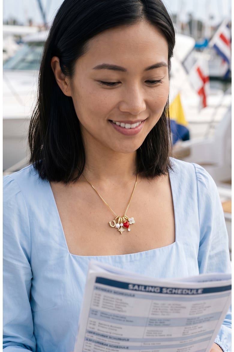 Fortuna Charm Necklace, Alternate, color, GOLD
