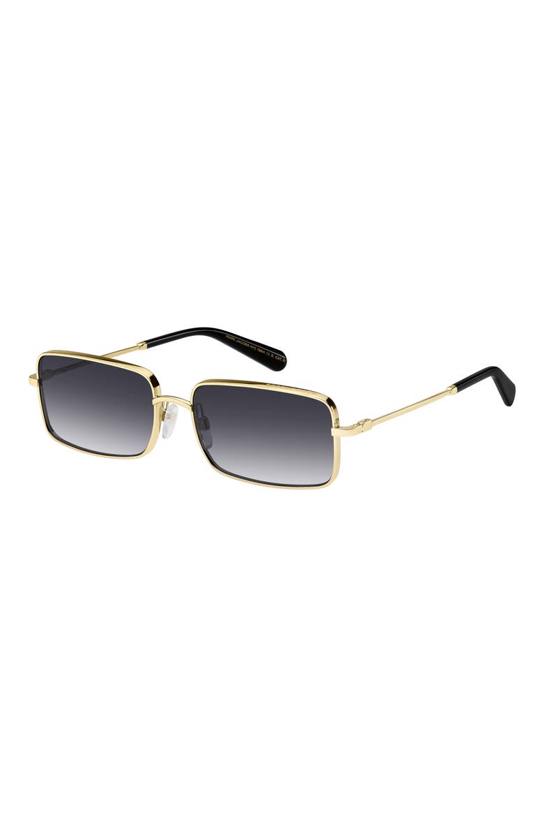 58mm Gradient Rectangular Sunglasses, Alternate, color, GOLD BLACK