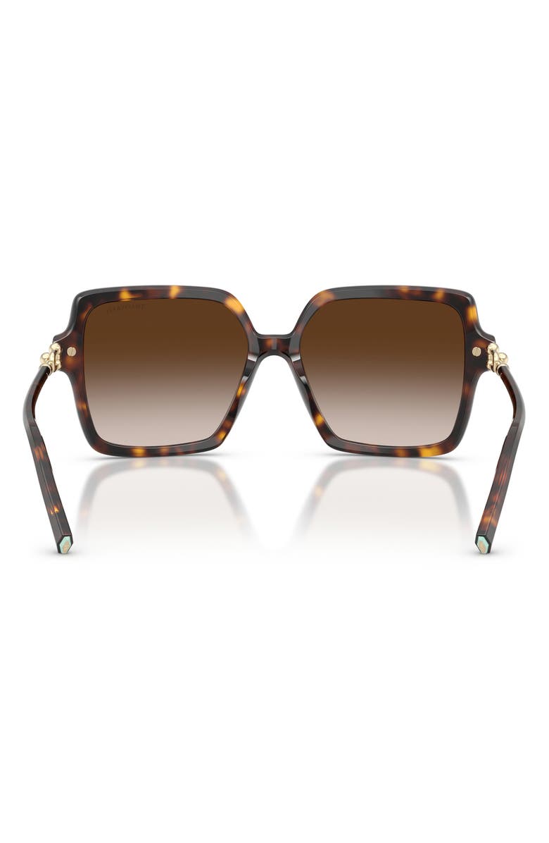 Tiffany & Co. 57mm Square Sunglasses, Alternate, color, Havana / Brown Gradient