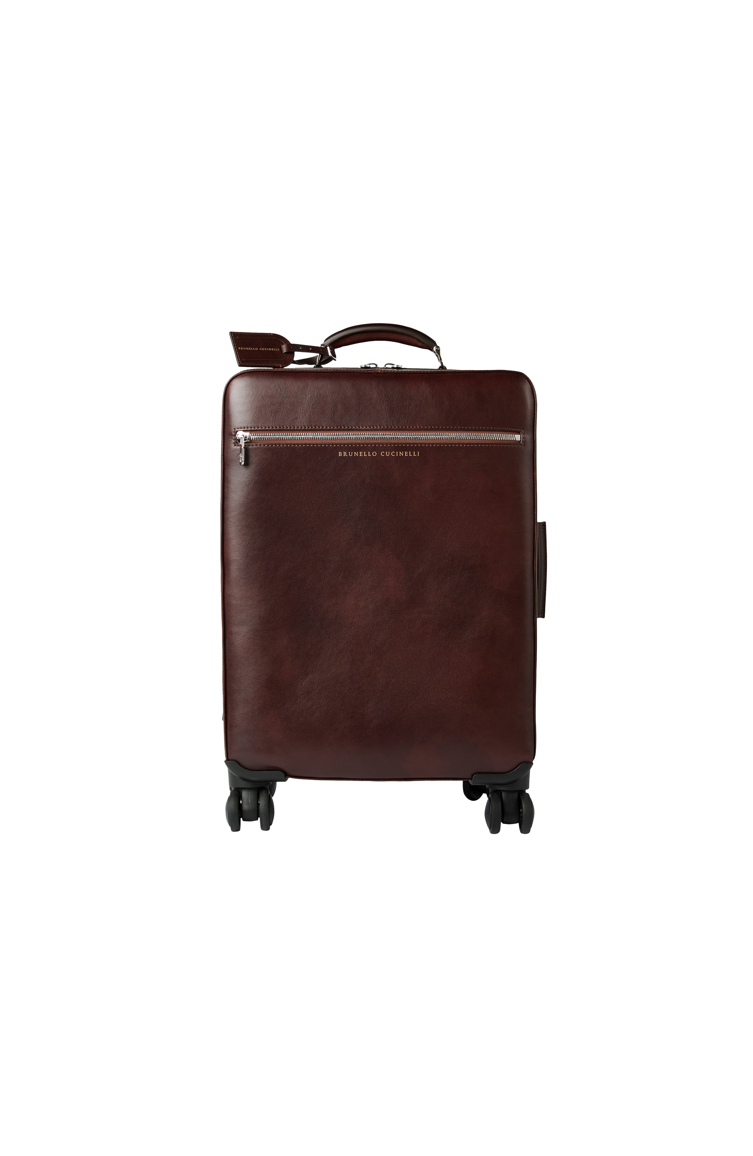 Calfskin suitcase, Alternate, color, Burgundy