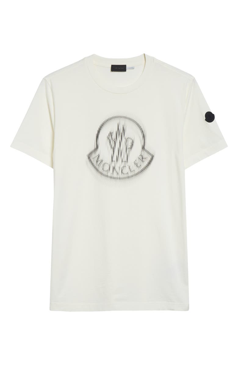 Moncler Logo Cotton Graphic T-Shirt, Alternate, color, Silk White