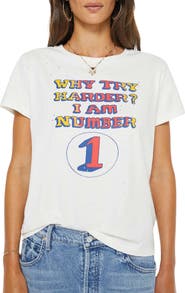 MOTHER The Goodie Goodie Embellished Cotton Graphic T-Shirt