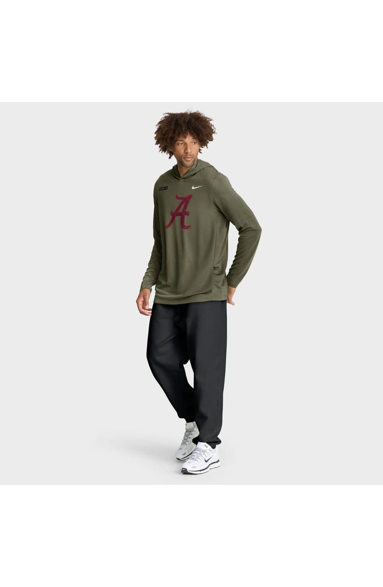 Nike Men's Nike Olive Alabama Crimson Tide 2025 Military Appreciation Dri-FIT Long Sleeve Hoodie T-Shirt, Alternate, color, Olive