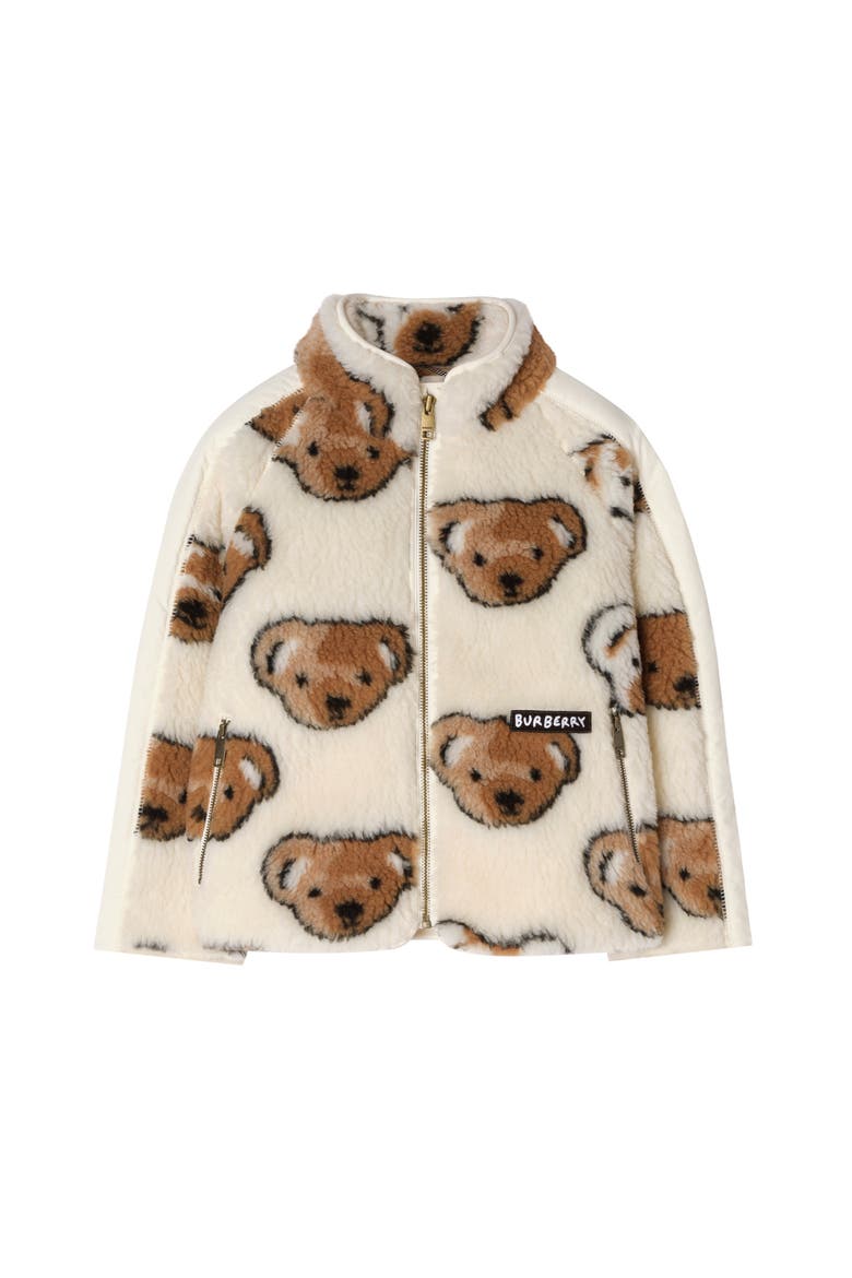 Thomas Bear Fleece Jacket, Main, color, Salt white