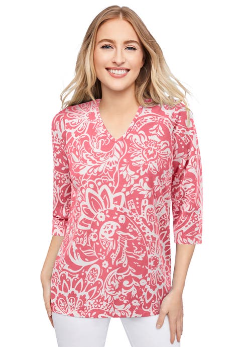 Stretch Cotton V-Neck Tee (Plus Available)