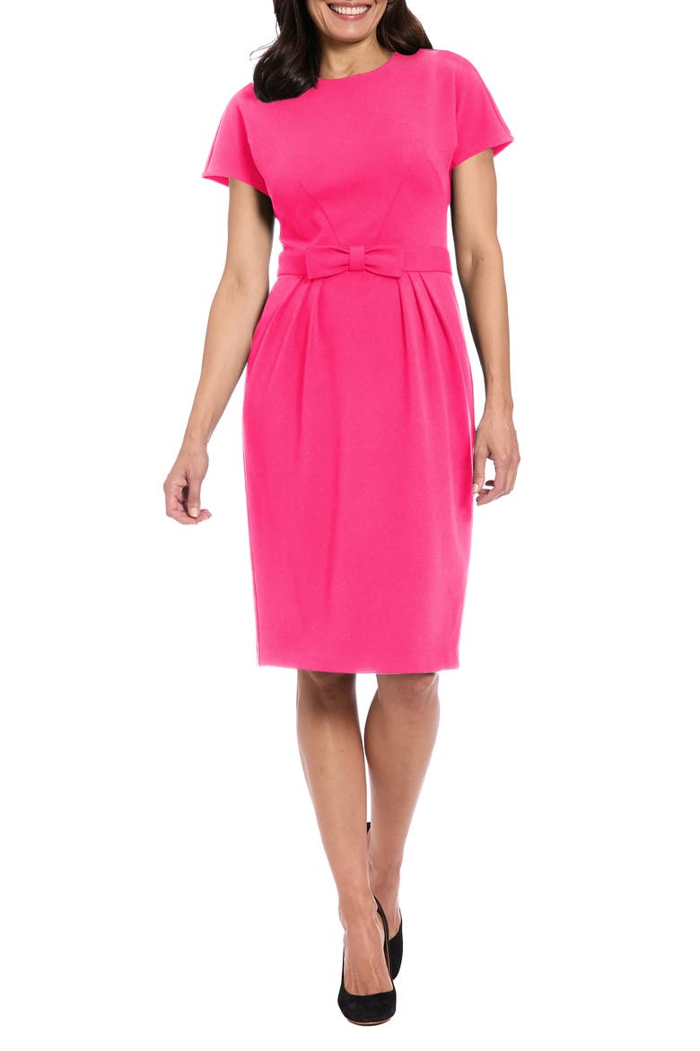 london times short sleeve sheath dress London Times Plus Size Short-Sleeve V-Neck Sheath Dress