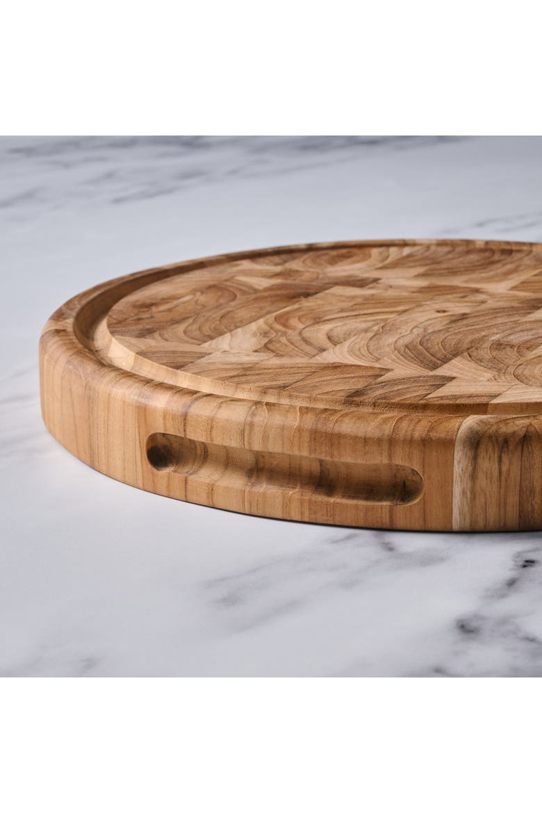 Vida Wood Cutting Board - Round, Alternate, color, Natural