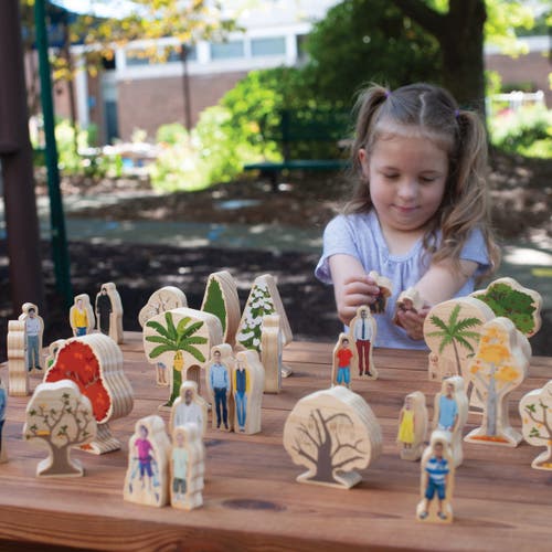 Kaplan Early Learning Company Four Seasons Wood Trees In Green